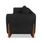 Sofá 3 Lugares Para Sala De Estar Djon Preto