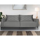 Sofá 3 Lugares Para Sala De Estar Eliot Cinza