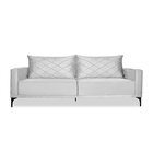 Sofá 3 Lugares Para Sala De Estar Eliot Prata