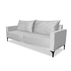 Sofá 3 Lugares Para Sala De Estar Eliot Prata