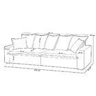 Sofá 3 Lugares Para Sala De Estar Living 220cm Arbane F04 Lin