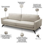 Sofá 3 Lugares Para Sala De Estar Living Industrial 210cm Tre