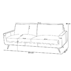 Sofá 3 Lugares Para Sala De Estar Living Industrial 223cm Dij