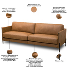 Sofá 3 Lugares Para Sala De Estar Living Industrial 240cm Amá