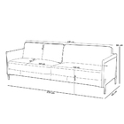 Sofá 3 Lugares Para Sala De Estar Living Industrial 270cm Amá