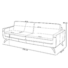 Sofá 3 Lugares Para Sala De Estar Living Industrial 270cm Tre