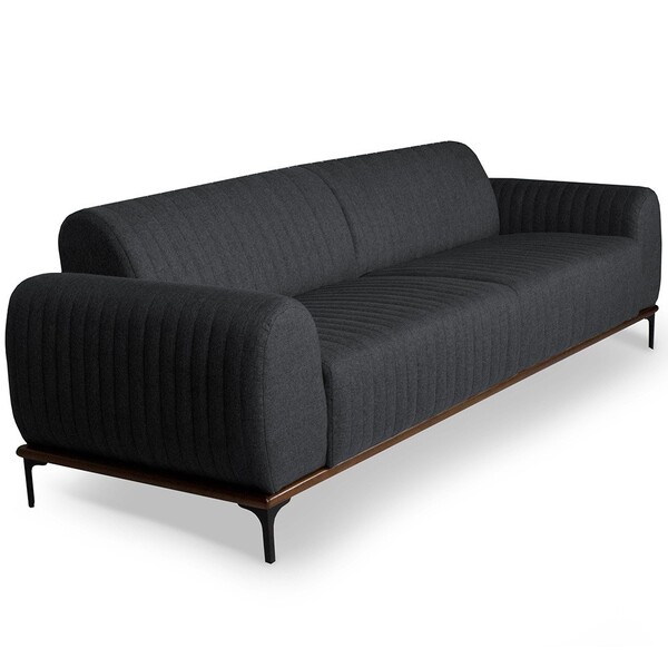 Sofá 3 Lugares Para Sala De Estar Molino 180 Cm D02 Linho Chu