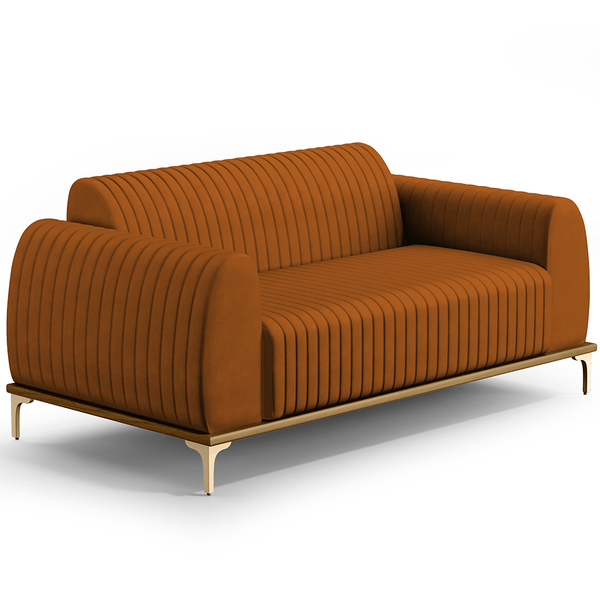 Sofá 3 Lugares Para Sala De Estar Molino 180 Cm D02 Pés D'our