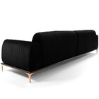 Sofá 3 Lugares Para Sala De Estar Molino 180 Cm D02 Veludo Pr