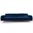 Sofá 3 Lugares Para Sala De Estar Molino 210 Cm D02 Veludo Az