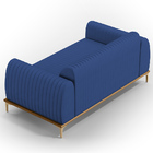 Sofá 3 Lugares Para Sala De Estar Molino 210cm D02 Pés D'ouro