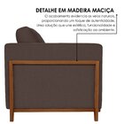 Sofá 3 Lugares Paris Bouclê 1,94m Marrom