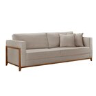 Sofá 3 Lugares Paris Bouclê 2,14m Bege