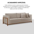 Sofá 3 Lugares Paris Bouclê 2,34m Bege