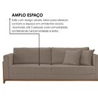 Sofá 3 Lugares Paris Linho 1,94m Marrom