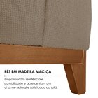 Sofá 3 Lugares Paris Linho 1,94m Marrom