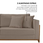 Sofá 3 Lugares Paris Linho 1,94m Marrom