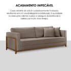 Sofá 3 Lugares Paris Linho 1,94m Marrom