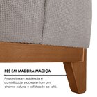 Sofá 3 Lugares Paris Linho 2,34m Cinza