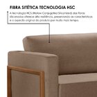 Sofá 3 Lugares Paris Veludo 1,94m Bege