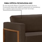 Sofá 3 Lugares Paris Veludo 2,14m Marrom