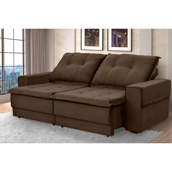 Sofá 3 Lugares Passion Retrátil Reclinável Gralha Azul