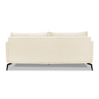 Sofá 3 Lugares Pé De Ferro Preto Rafaela 200 Cm Linho Pérola