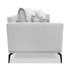 Sofá 3 Lugares Pé De Ferro Preto Rafaela 200 Cm Linho S04 - D