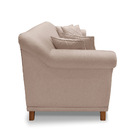 Sofá 3 Lugares Pé De Madeira Julieta 200 Cm Linho S04 - D'ros