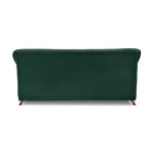Sofá 3 Lugares Pé De Madeira Julieta 200 Cm Veludo Verde S04
