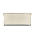 Sofá 3 Lugares Pé De Madeira Julieta 220 Cm Linho S04 - D'ros