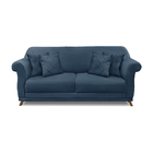 Sofá 3 Lugares Pé De Madeira Julieta 220 Cm Veludo S04 - D'ro