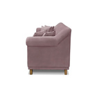 Sofá 3 Lugares Pé De Madeira Julieta 220 Cm Veludo S04 - D'ro