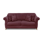 Sofá 3 Lugares Pé De Madeira Julieta 220 Cm Veludo S04 - D'ro