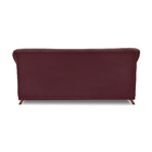 Sofá 3 Lugares Pé De Madeira Julieta 220 Cm Veludo Vinho S04