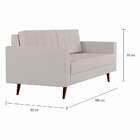 Sofá 3 Lugares Pé Palito Calmness Linho Cotton Cru