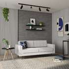 Sofá 3 Lugares Pé Palito Calmness Linho Cotton Cru