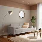 Sofá 3 Lugares Pé Palito Joy Linho Cotton Cru