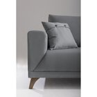Sofa 3 Lugares Pes Em Imbuia Manchester  Cinza/marrom