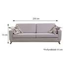 Sofá 3 Lugares Pontal Linho Bege