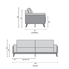 Sofá 3 Lugares Preto Em Veludo 2m Séfora