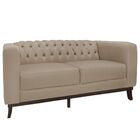 Sofá 3 Lugares Ravena 220cm Couro Bege 66 - Gran Belo