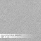 Sofá 3 Lugares Ravena 220cm Couro Branco G58 - Gran Belo