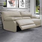 Sofá 3 Lugares Reclinável Elétrico Asmará 228cm Couro Avelã G