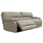 Sofá 3 Lugares Reclinável Elétrico Asmará 228cm Couro Avelã G