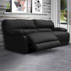 Sofá 3 Lugares Reclinável Elétrico Asmará 228cm Couro Preto G