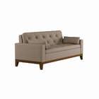 Sofá 3 Lugares Reno Suede Bege