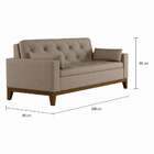 Sofá 3 Lugares Reno Suede Bege