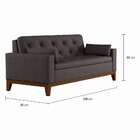 Sofá 3 Lugares Reno Suede Cinza