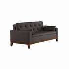 Sofá 3 Lugares Reno Suede Cinza